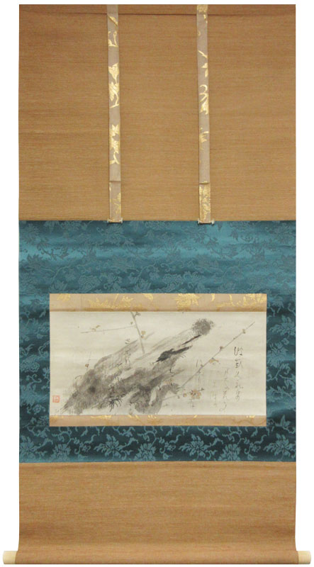 藤井達吉 墨梅図/掛け軸 絵画の買取.販売.表装/長良川画廊